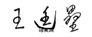 駱恆光王廷壘草書個性簽名怎么寫