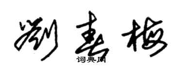 朱錫榮劉春梅草書個性簽名怎么寫