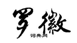 胡問遂羅徽行書個性簽名怎么寫