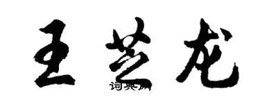 胡問遂王芝龍行書個性簽名怎么寫