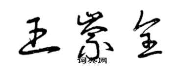 曾慶福王崇全草書個性簽名怎么寫