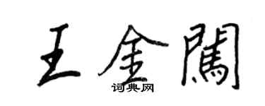 王正良王金闖行書個性簽名怎么寫