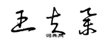 曾慶福王夫舉草書個性簽名怎么寫