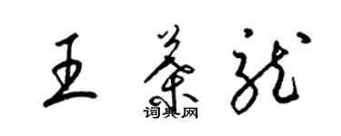 梁錦英王葉龍草書個性簽名怎么寫