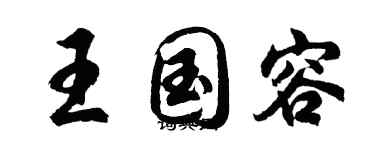 胡問遂王國容行書個性簽名怎么寫