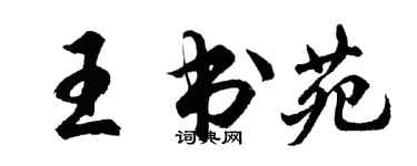 胡問遂王書苑行書個性簽名怎么寫