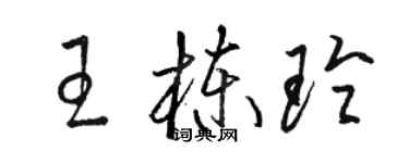 駱恆光王棟玲草書個性簽名怎么寫