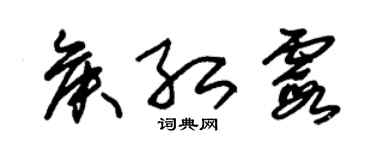 朱錫榮侯紅霞草書個性簽名怎么寫