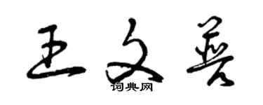 曾慶福王文普草書個性簽名怎么寫