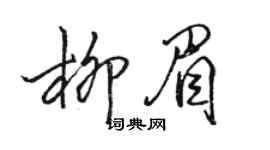駱恆光柳眉行書個性簽名怎么寫