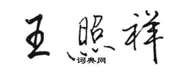 駱恆光王照祥行書個性簽名怎么寫