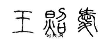 陳聲遠王照愛篆書個性簽名怎么寫