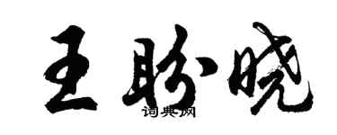 胡問遂王盼曉行書個性簽名怎么寫