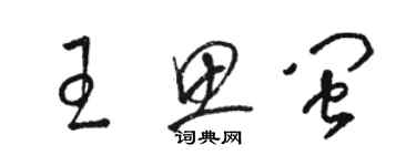 駱恆光王思閩草書個性簽名怎么寫