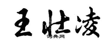 胡問遂王壯凌行書個性簽名怎么寫