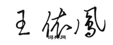 駱恆光王依鳳草書個性簽名怎么寫