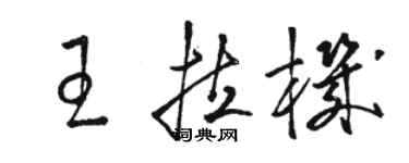 駱恆光王拉機草書個性簽名怎么寫