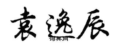 胡問遂袁逸辰行書個性簽名怎么寫