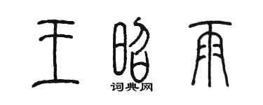 陳墨王昭雨篆書個性簽名怎么寫