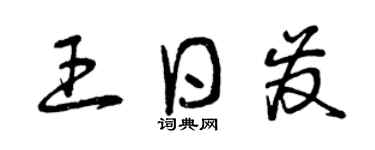 曾慶福王日發草書個性簽名怎么寫