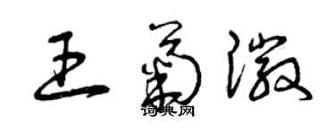 曾慶福王菊徽草書個性簽名怎么寫