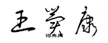 曾慶福王冀康草書個性簽名怎么寫