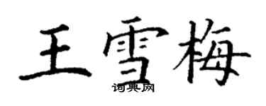 丁謙王雪梅楷書個性簽名怎么寫