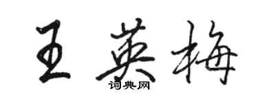 駱恆光王英梅行書個性簽名怎么寫