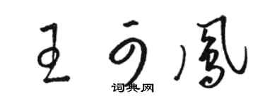 駱恆光王可鳳草書個性簽名怎么寫