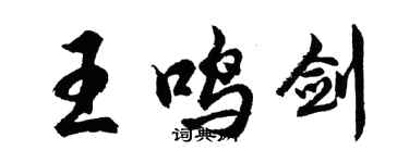 胡問遂王鳴劍行書個性簽名怎么寫