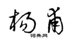 曾慶福楊甫草書個性簽名怎么寫