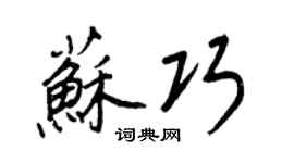 王正良蘇巧行書個性簽名怎么寫