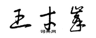 曾慶福王才峰草書個性簽名怎么寫