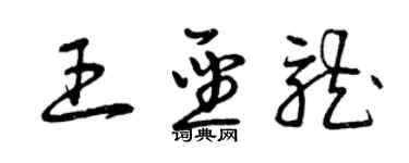 曾慶福王聖龍草書個性簽名怎么寫