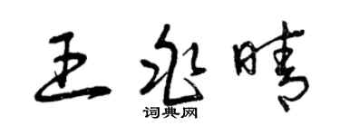 曾慶福王兆晴草書個性簽名怎么寫