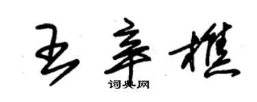 朱錫榮王辛樵草書個性簽名怎么寫