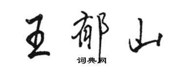 駱恆光王郁山行書個性簽名怎么寫