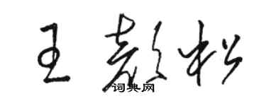 駱恆光王顏松草書個性簽名怎么寫