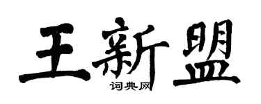 翁闓運王新盟楷書個性簽名怎么寫