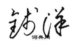 駱恆光錢洋草書個性簽名怎么寫