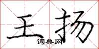 龐中華王揚楷書怎么寫
