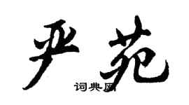 胡問遂嚴苑行書個性簽名怎么寫