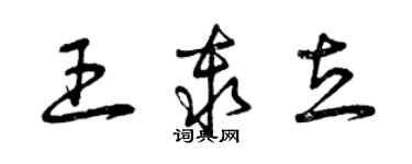 曾慶福王秦立草書個性簽名怎么寫