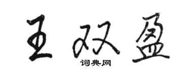 駱恆光王雙盈行書個性簽名怎么寫