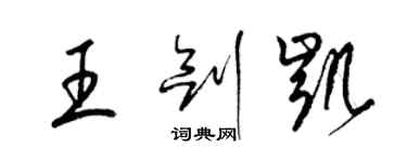 梁錦英王劍凱草書個性簽名怎么寫