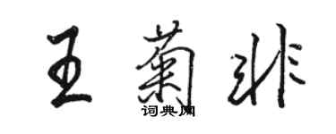 駱恆光王菊非行書個性簽名怎么寫