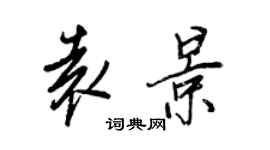 王正良袁景行書個性簽名怎么寫