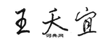 駱恆光王夭宜行書個性簽名怎么寫