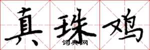 周炳元真珠雞楷書怎么寫