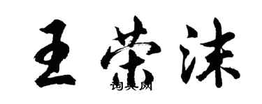 胡問遂王榮沫行書個性簽名怎么寫